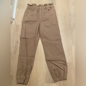 Express high rise joggers with button fly. Size 12.
